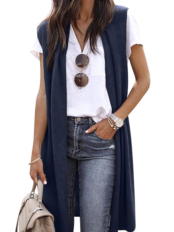 open front vest cardigan