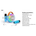 thumbnail image 6 of New 20W Portable Bluetooth Speaker with Two Microphones for Karaoke 5 Voice Changes, Red, 6 of 15