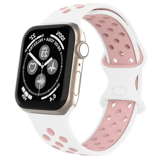 Adepoy Compatible for Apple Watch 38mm 40mm 42mm 44mm, Breathable Soft Silicone Wristbands Adjustable Bands Apple iWatch Series 7, 6, 5, 4, 3, 2, 1, SE, Nike+, Edition" - Walmart.com