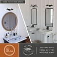 thumbnail image 4 of Akron 2 Light Matte Black with Gold Brass Accents Industrial Bathroom Vanity Wall Fixture - Metal Shades, 4 of 12