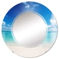 thumbnail image 3 of DESIGN ART Designart 'Sand And Blue Caribbean Sea' Nautical & Coastal Printed Wall Mirror 32in.x32in., 3 of 5