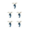 thumbnail image 2 of kurtrusly Resin Sturdy And Durable Animal Head Key Hook For Easy Organization Good Decorative Coat Hooks Retro blue (deer) 5Set, 2 of 6