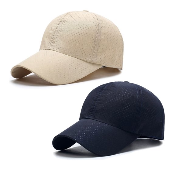 2 Pack Baseball Cap Adjustable Size Cotton Hat for Running Workouts and Outdoor Activities All Seasons