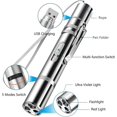 thumbnail image 4 of Juguete interactivo para gatos con función LED 7 en 1 (linterna + 5 patrones ajustables + luz ultravioleta), recargable por USB, con luz LED roja para gatos y perros, herramienta de entrenamiento., 4 of 5