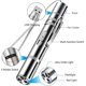 thumbnail image 4 of Juguete interactivo para gatos con función LED 7 en 1 (linterna + 5 patrones ajustables + luz ultravioleta), recargable por USB, con luz LED roja para gatos y perros, herramienta de entrenamiento., 4 of 5