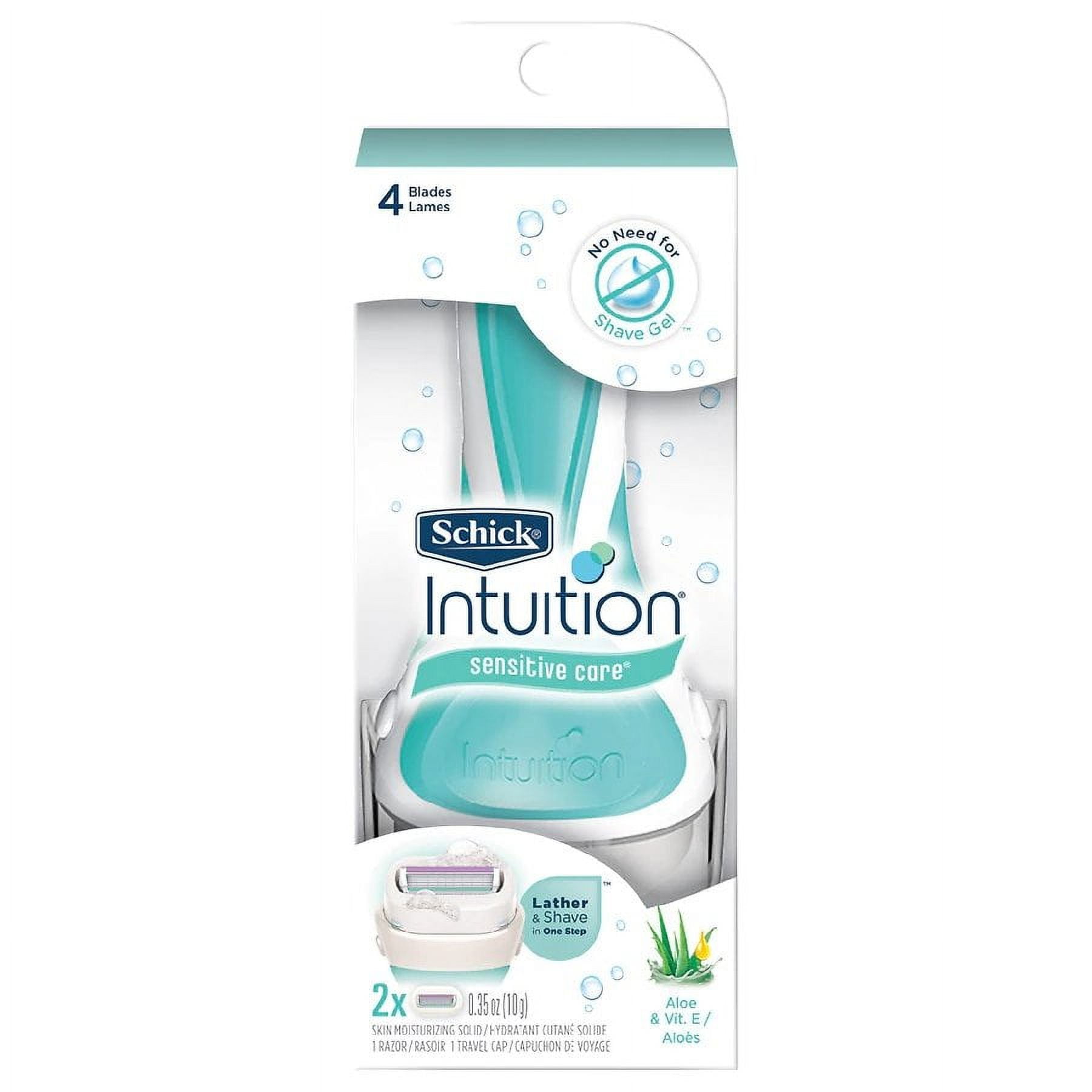 (3 pack) Schick Intuition Naturals Sensitive Care Razor 1 ea (Pack of 2)