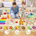 thumbnail image 6 of TWINNIS Kids Play Rug Animal Carpet ABC Educational Rug Mat Kids Area Rug for Playroom,Bedroom,Nursery Room,5'X7',Tan, 6 of 7