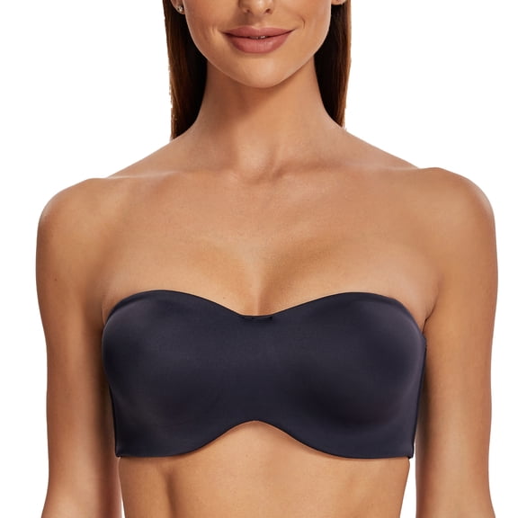 MELENECA Strapless Bra Minimizer with Underwire for Women Navy Blue 30A