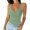 Light green, variant on Sleeveless Solid Color Women Slim Button Tank Camisole