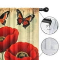 thumbnail image 4 of Blackout Kids Curtains,Red Flower Butterflies Childrens Insulated Curtains Set Of 2,Bedroom Essentials,Toddler Room Decor 42x54in(106x137cm), 4 of 4