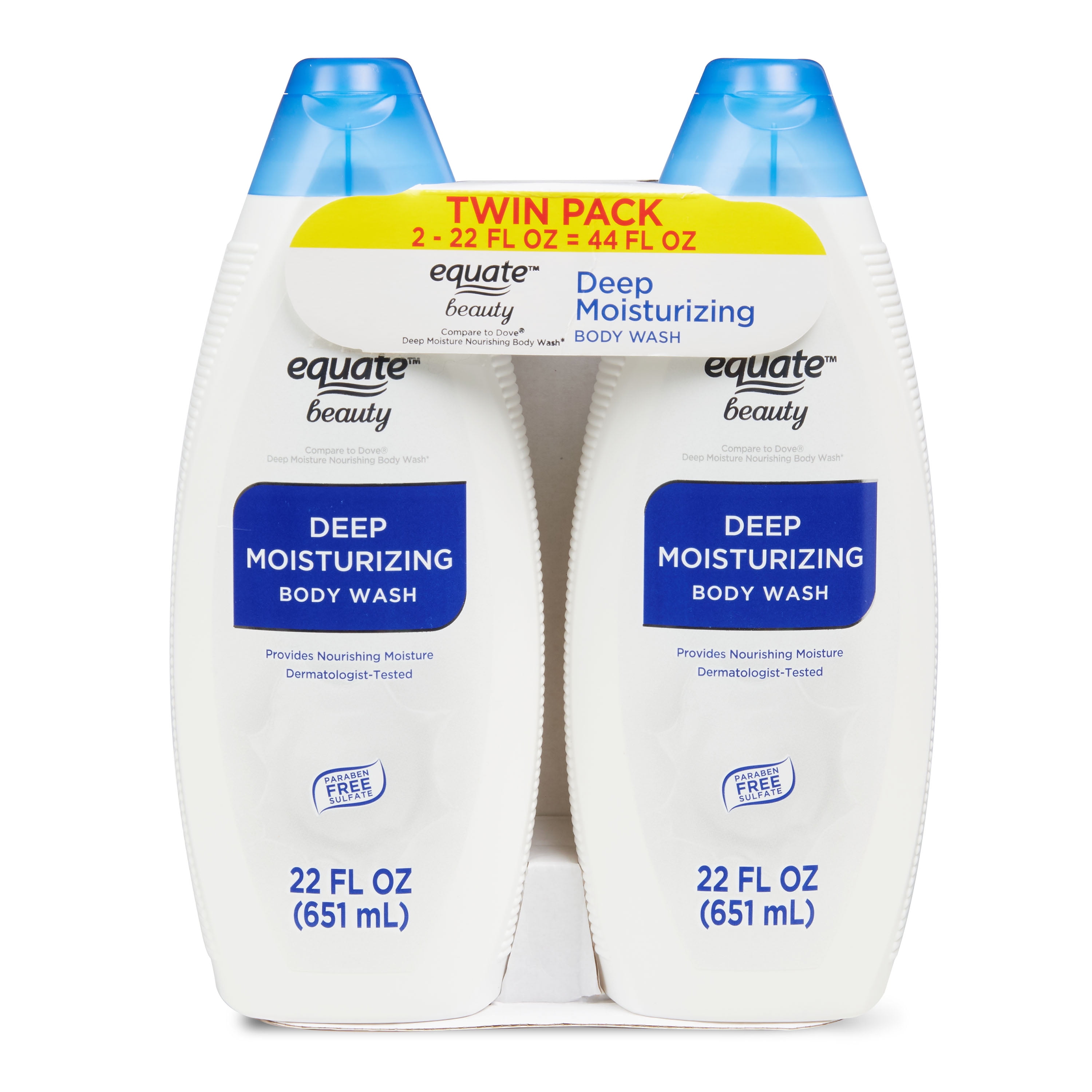 (2 pack) Equate Deep Moisture Body Wash, 22 fl oz