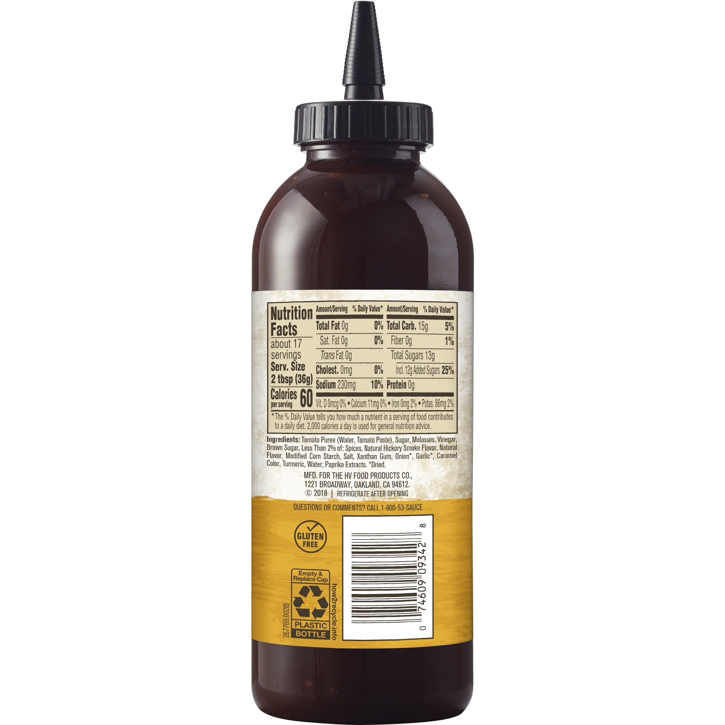 KC Masterpiece Easy Squeeze Classic 816 Original BBQ Sauce, Gluten Free - 20 Ounces