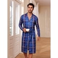 thumbnail image 4 of Men's Plaid Long Sleeve Homewear Robe, 4 of 5