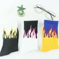 thumbnail image 6 of Opvise Women Men Flame Print Soft Warm Cotton Elastic Breathable Middle Tube Socks, 6 of 8