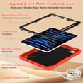 thumbnail image 3 of FJLBDE Case for iPad Pro 11 Inch 2022/2021/2020/2018 with Butterfly Stand, Heavy Duty Rugged Protective Cover with Shoulder Strap for Kids Girls, Red, 3 of 7