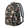 thumbnail image 2 of Pioneer Flower Floral Print Pattern Backpack for School, Cute School Bag with Adjustable Shoulder Straps and Padded Back, 15.3"x11"x7.1", 2 of 5