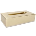thumbnail image 1 of Tissue Box Innovative Rectangular 304 Stainless Steel Napkin Paper Holder Container Gold, 1 of 4