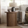 thumbnail image 5 of Jofran Auden 24" Round Mid-Century Modern Fluted Pedestal Base End Table, 5 of 10
