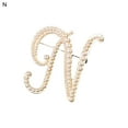 thumbnail image 3 of Opolski Brooch Pin Letter Faux Pearls Ladies Electroplating Sweater Suit Brooch N, 3 of 8