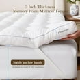 thumbnail image 3 of 3 Inch Memory Foam Mattress Topper King Size for Back Pain Relief, 3 of 6