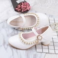 thumbnail image 4 of Ruyang Women Shoes Fashion Thick Heel Sandals Beaded Sweet Student Leather Shoes Performance Snakeskin Wedge Sandals for Women, 4 of 6