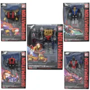 5IN1 BPF ABS Model Transformation G1 Robot Toy Dinoking Volcanicus Grimlock Slag Sludge Snarl Swoop Slash Dinobots Action Figure