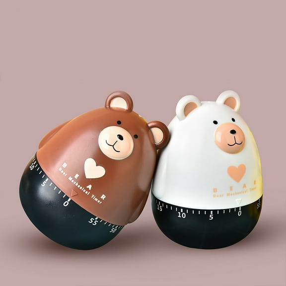 Lovely Timer Kitchen Timers for Cooking Cute Mechanical Student Child White