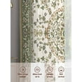 thumbnail image 3 of Sage Green Sheer Curtains for Living Room Bedroom Southwest Tribal Antique Boho-Chic Heritage Sheer Curtains 54 Inch Long 2 Panels Set Light Filtering Curtain Window Treatments Drapes for Dining Room, 3 of 6
