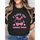 thumbnail image 1 of I Love You Cherry Much Print T-Shirt, Casual Crew Neck Short Sleeve Comfort Tee Top For Spring & Summer, Women's Clothing, 1 of 5