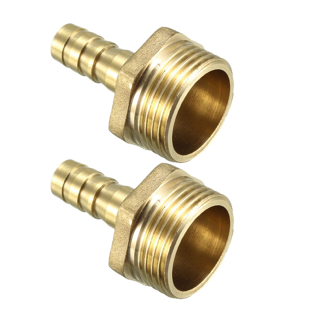 sourcing map Pipe Fitting Tee G1/2 Male Thread 3 Way T Shape Hose Connector Adapter Nickel-Plated Copper 2pcs