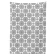 thumbnail image 3 of Ambesonne Mandala Tablecloth Rectangular Table Cover, Eastern Petals and Leaves, 52"x70", Black and White, 3 of 4