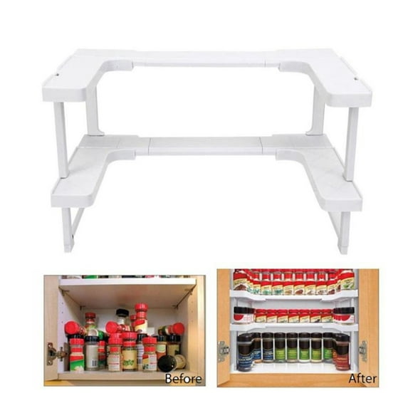 1set Adjustable Storage Spicy Shelf Universal Organizer for Cabinets, Spice Jar Organization for Pantry