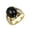 Gold Black, variant on Men Women's Stainless Steel Ring Personalized Jewelry Gold Brown Size 11