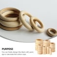 thumbnail image 5 of Unfinished Wood Craft Rings - 100pcs DIY Jewelry Supplies, 5 of 7