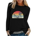 thumbnail image 2 of EQWLJWE Blouses à Manches Longues pour Femmes Grande Taille Mode Printemps Imprimé Manches Longues Col Rond Tee Décontracté Hauts Vêtements d'Automne pour Femmes, 2 of 6