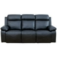 thumbnail image 3 of AUKFA 3 Seats Recliner Sofa Chair, Home Theater Sofa with Flipped Backrest and Cupholder, Black, 3 of 13