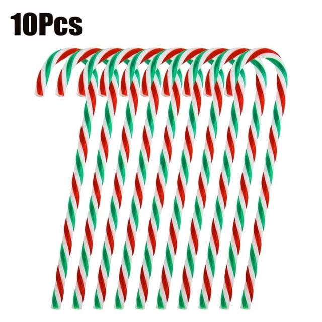 10/20pcs Christmas Decorations Acrylic Red Green Candy Canes Xmas Tree Hanging Ornaments for Holiday Xmas Party Festive Decor
