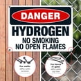 thumbnail image 4 of Hydrogen No Smoking No Open Flames Sign, OSHA Danger Sign,, 4 of 8