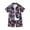 style-01 Dark Blue, variant on Gubotare Boys Hawaiian Outfit Boys Graphic Button Down Shirt & Mesh Shorts Outfit Set Toddler to Big Kid (Dark Blue,Size 18-24 Months)