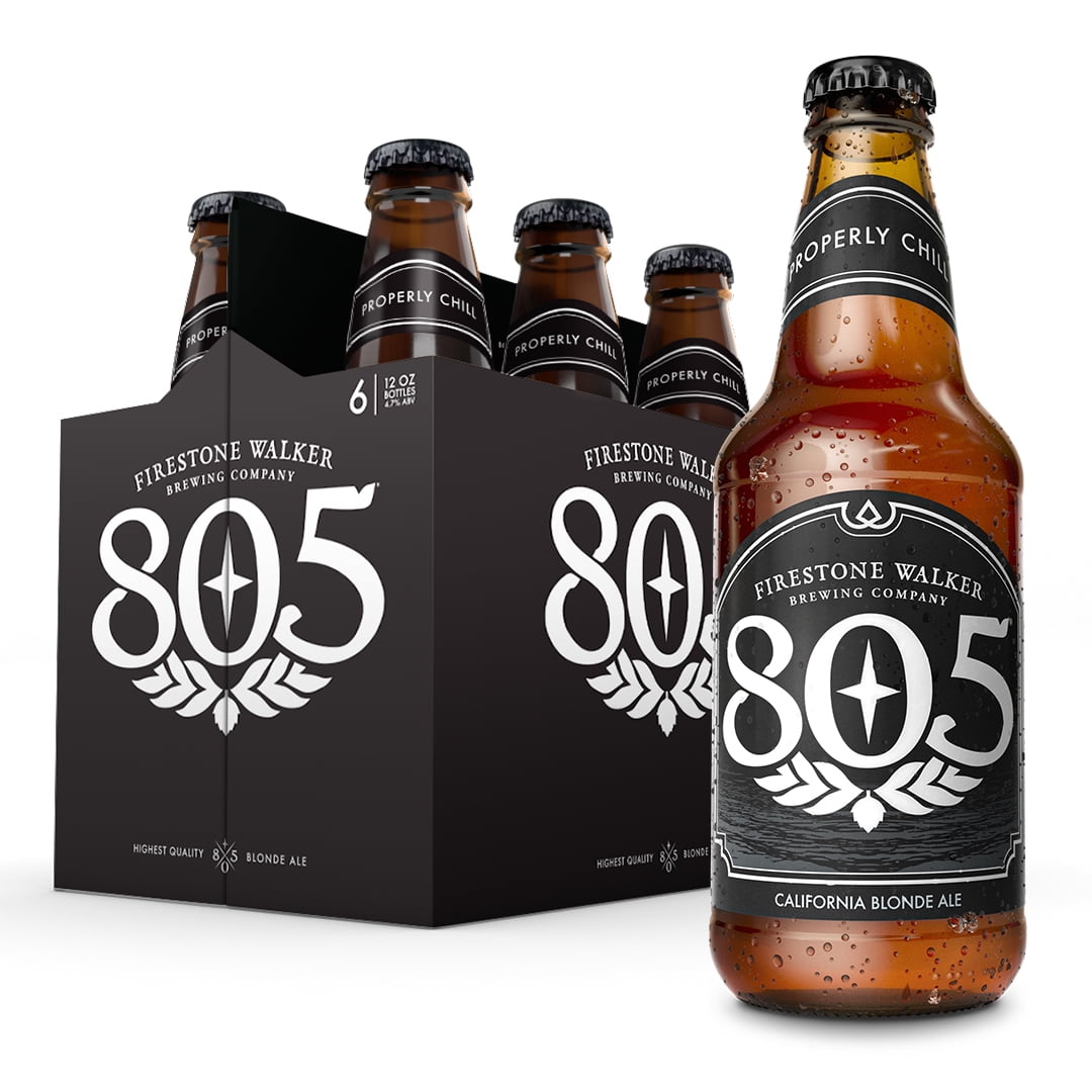 Firestone Walker 805 Blonde Ale Craft Beer, 6 Pack, 12 fl oz Bottles, 4.7% ABV
