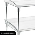 thumbnail image 5 of Sorbus Stackable Shelves for Cabinets & Countertop - Storage Shelf Organizer Stand Racks- Foldable Two Shelves, Clear Plastic/Metal, 5 of 9