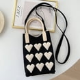 thumbnail image 1 of Bolso para móvil, bolso de punto, bolso de mano de gran capacidad, bolso bandolera para estudiantes, bolso de lana, 1 of 5