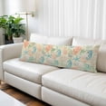 thumbnail image 3 of Teal Seahorse Starfish Throw Pillow Covers Summer Beach Coral Shell Vintage Decorative Lumbar Pillow Cover Rectangle Cushion Case for Sofa Couch Bed Living Room Bedroom 20 X 60 Inches, 3 of 9