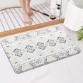 thumbnail image 3 of Black Geometric Diamond Pattern Bathroom Rugs Mat,Non Slip Microfiber Bathroom Rug,Rubber Backing,Soft Bathroom Mats for Bathroom Floor,Tub and Shower,17x27in(43x68cm), 3 of 4