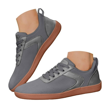Zshosam Men s Casual Dress Shoes Sneakers Business Lightweight Oxfords Arch Support Walking(Grey 48)