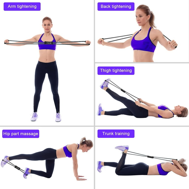 HPYGN Figure 8 Fitness Resistance Bands with Handles 8 Shaped Resistance Bands for Arms Chest Expander Yoga Gym Fitness Pulling Rope for Exercise Muscle Training Tubing Walmart