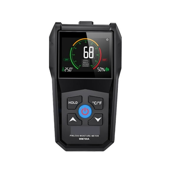 Wood Moisture Meter Full Angle Display Temperature Humidity Detection Timber Drywall Masonry Pinless Moisture Detector ,Easy Operate