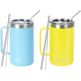 Stanley 2pk 20oz Stainless Steel H2.0 Flowstate Quencher Tumblers -  Abstract Geos/Electric Yellow