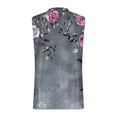 thumbnail image 6 of TaTaai V Neck Satin Printed Women Tank Top Sleeveless Silk-like Soft Machine Washable No Fading Breathable Non See-through Casual Fashion Daily Wear Top Gift, 6 of 7