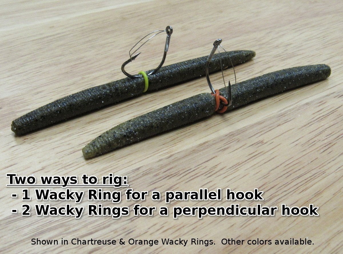 Wacky Rings - O-Rings for Wacky Rigging Senko Worms 100 orings for 6 inch  Senkos